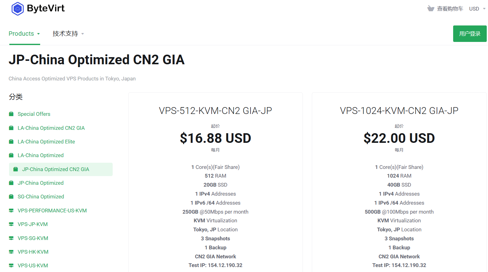 bytevirt|日本 CN2 GIA 新品 VPS|DMIT 同款线路|首发 8 折|黑五全场 9 折 bytevirt|日本 CN2 GIA 新品 VPS|DMIT 同款线路|首发 8 折|黑五全场 9 折