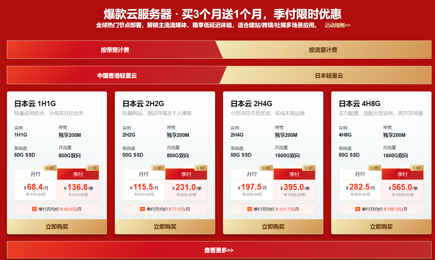 华纳云|日本vps测评|三网直连&移动CMIN2|1核1G|800G@200M|月付¥68起|解锁Netflix&ChatGPT&TikTok 华纳云|日本vps测评|三网直连&移动CMIN2|1核1G|800G@200M|月付¥68起|解锁Netflix&ChatGPT&TikTok