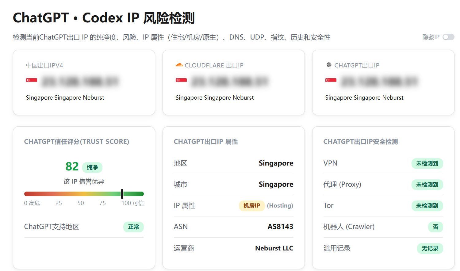 Neburst|新加坡vps测评|三网优化|CN2GIA+9929+CMIN2|1核2G|500G@1Gbps|月付$29.9起|解锁Netflix&ChatGPT&TikTok